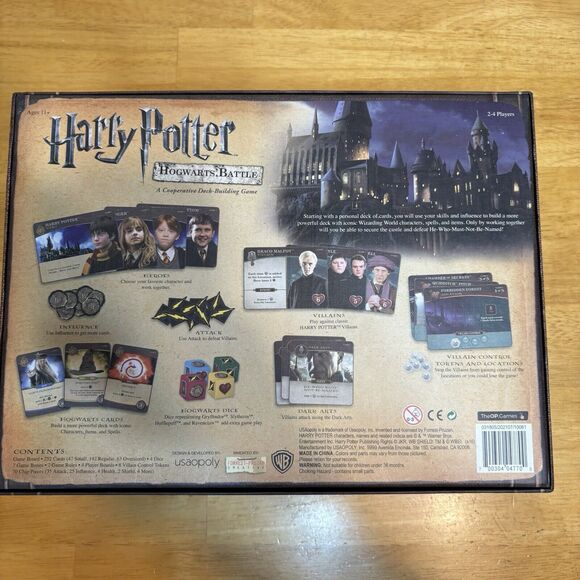 USAopoly Board Game Harry Potter Hogwarts Battle Cooperative Deck Building F4 - Picture 11 of 15